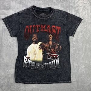 Outkast Shirt Black Stankonia Graphic Print Rap Hip Hop  Women's Acid Wash Sz S